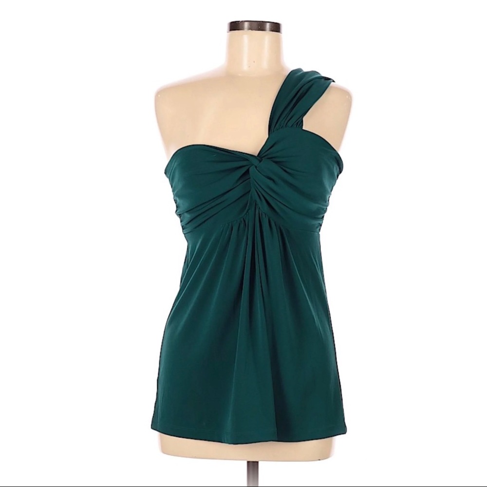 Ann Taylor Loft Teal One Shoulder Top NWT Small